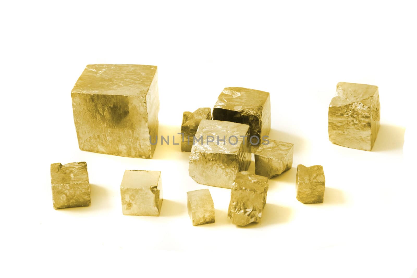 golden cupees isoletad on the white background