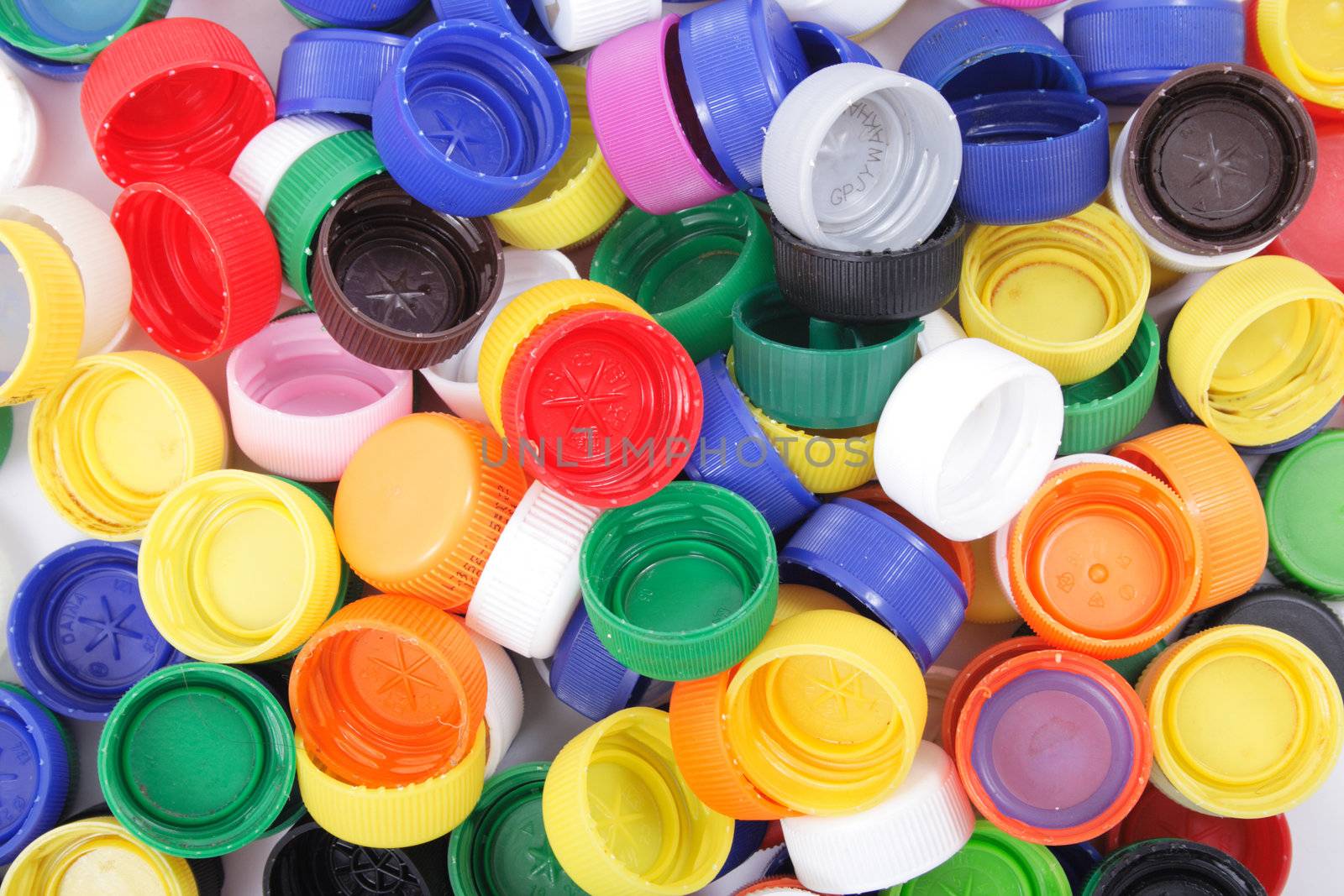 nice plastic background from the colors caps