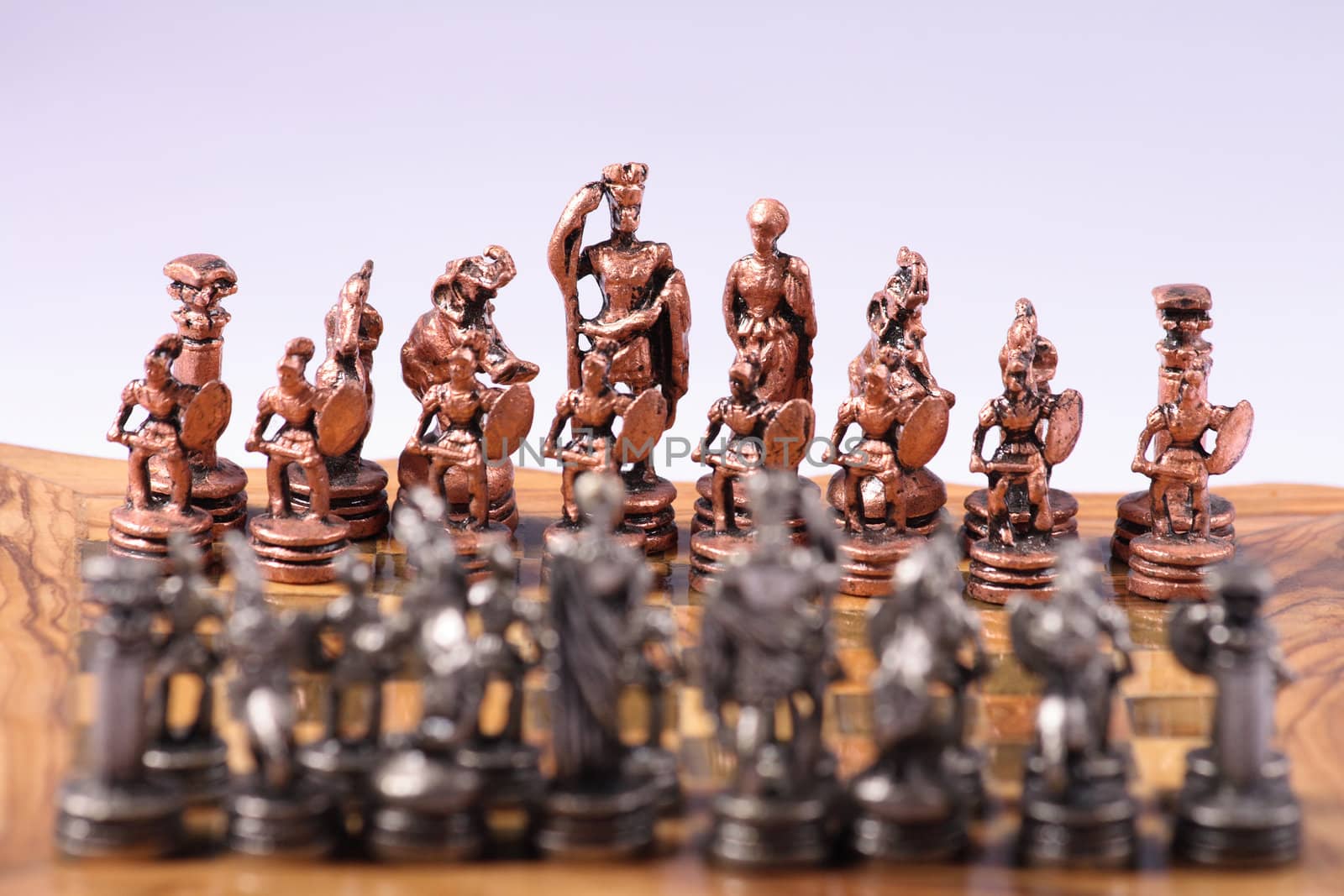 old chees game made from wood and metal