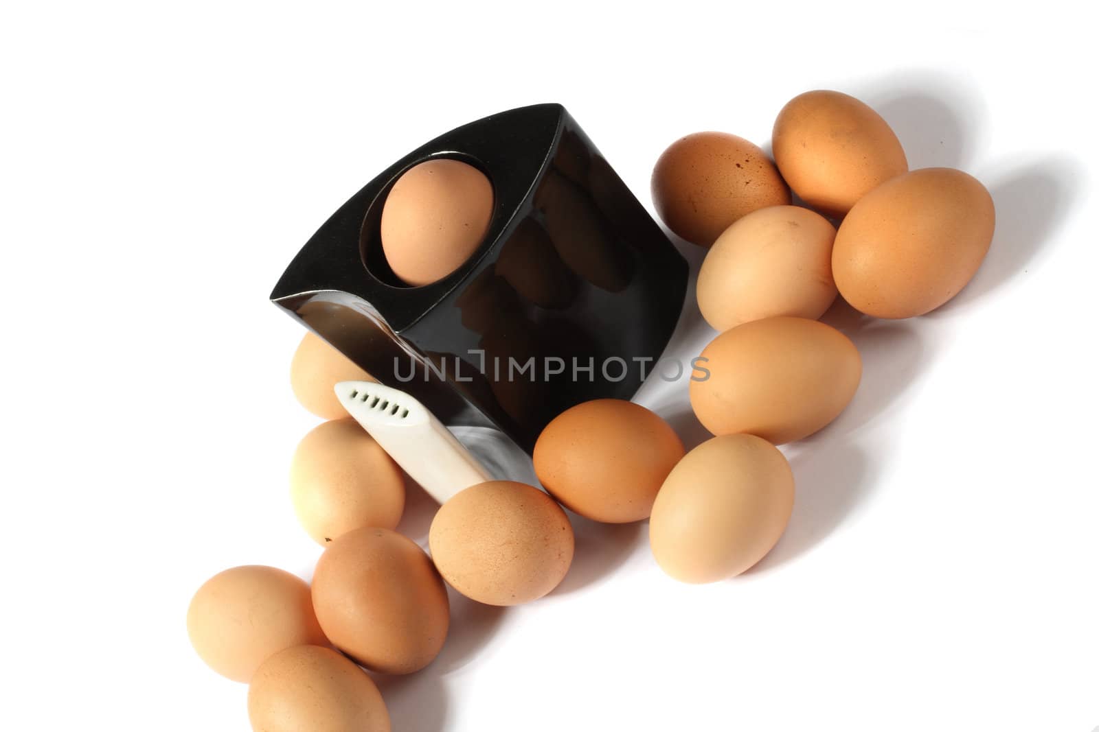 eggs and special ceramics as food background