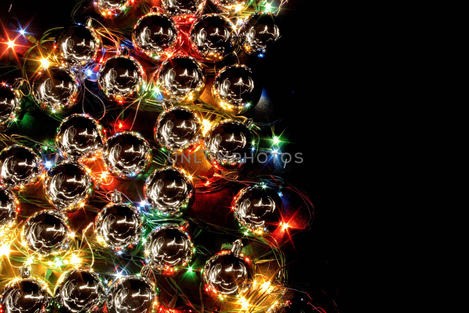 xmas background from the lights in the night
