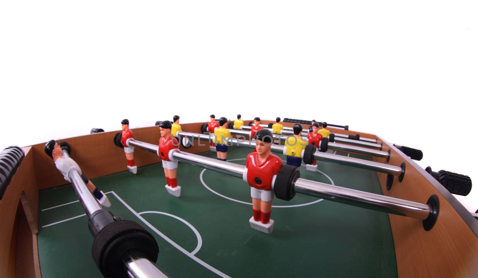  table soccer with players isolated on the white background