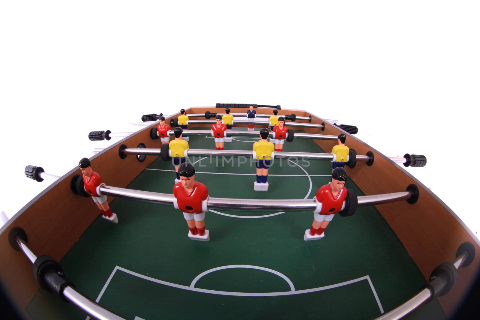  table soccer with players isolated on the white background