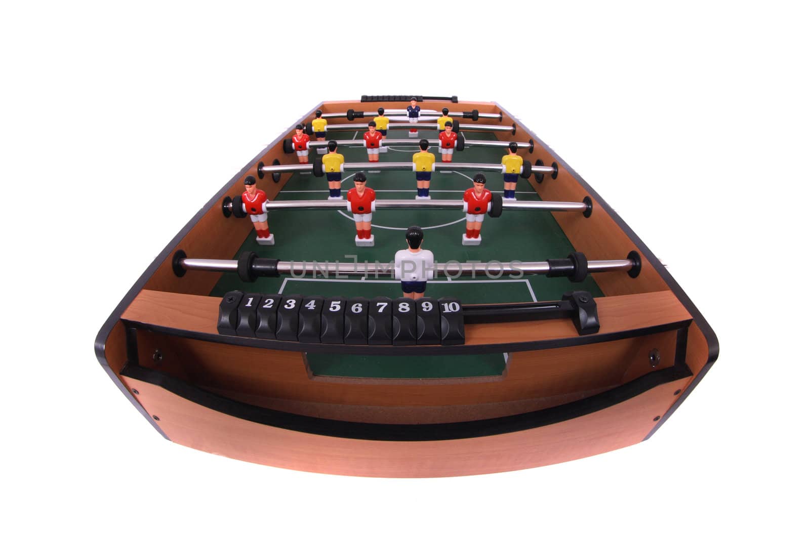  table soccer with players isolated on the white background