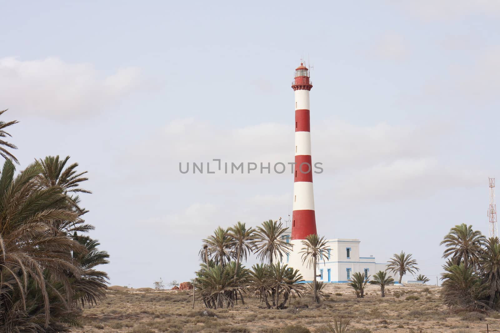 lighthouse in the tunisia on the djerba island