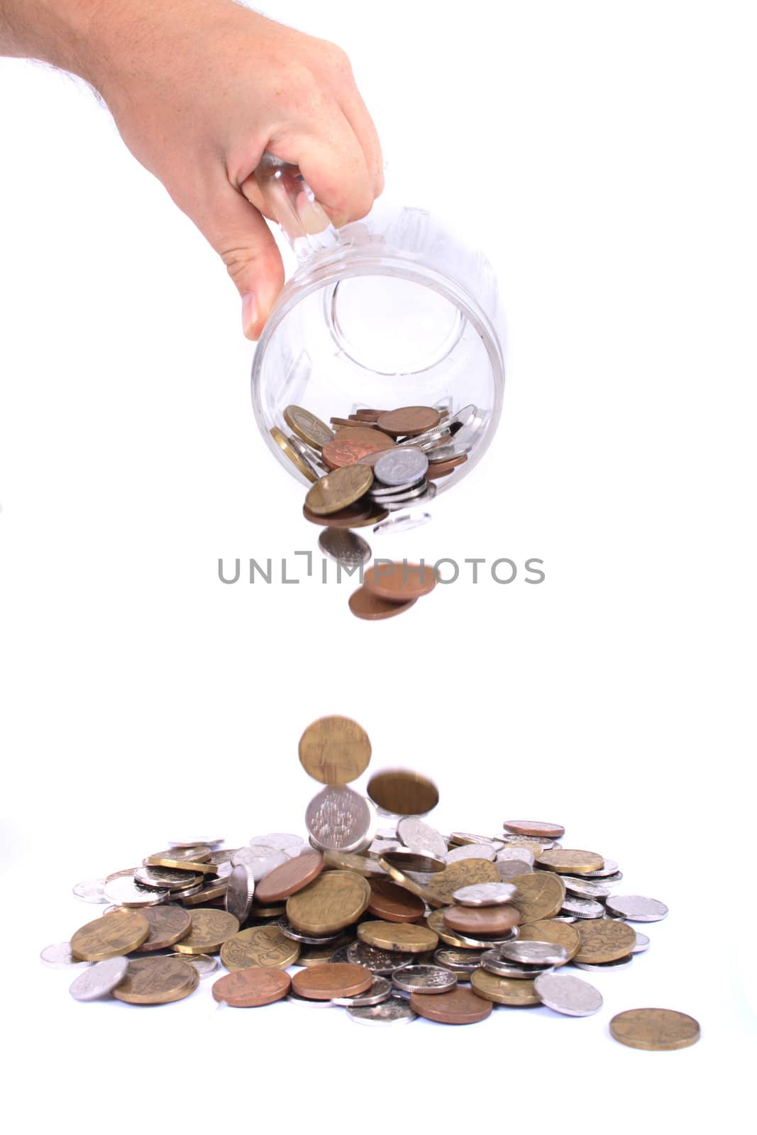 czech money as beer on the white background