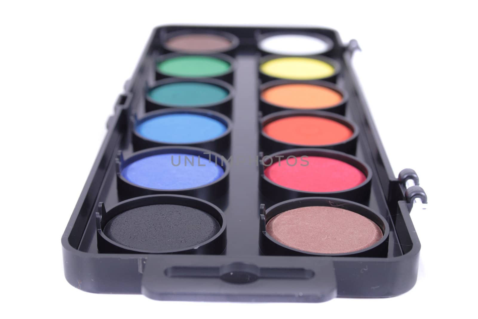 watercolors in black isolated on the white background
