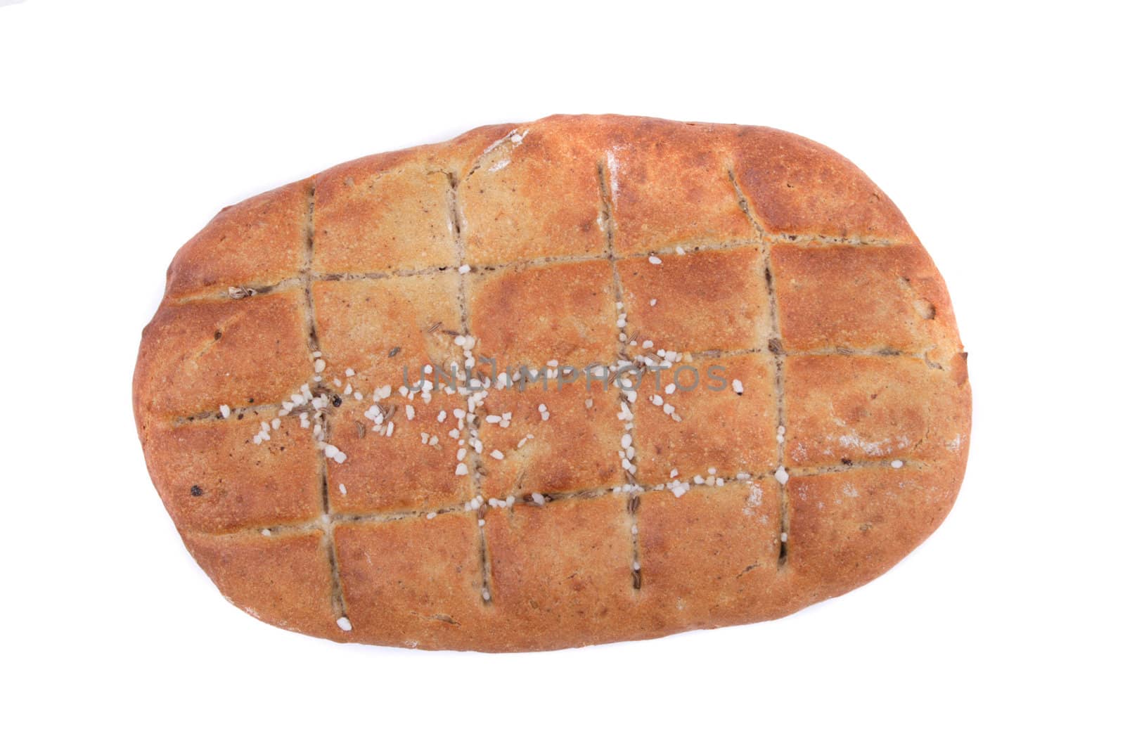 czech bread isolated on the white background