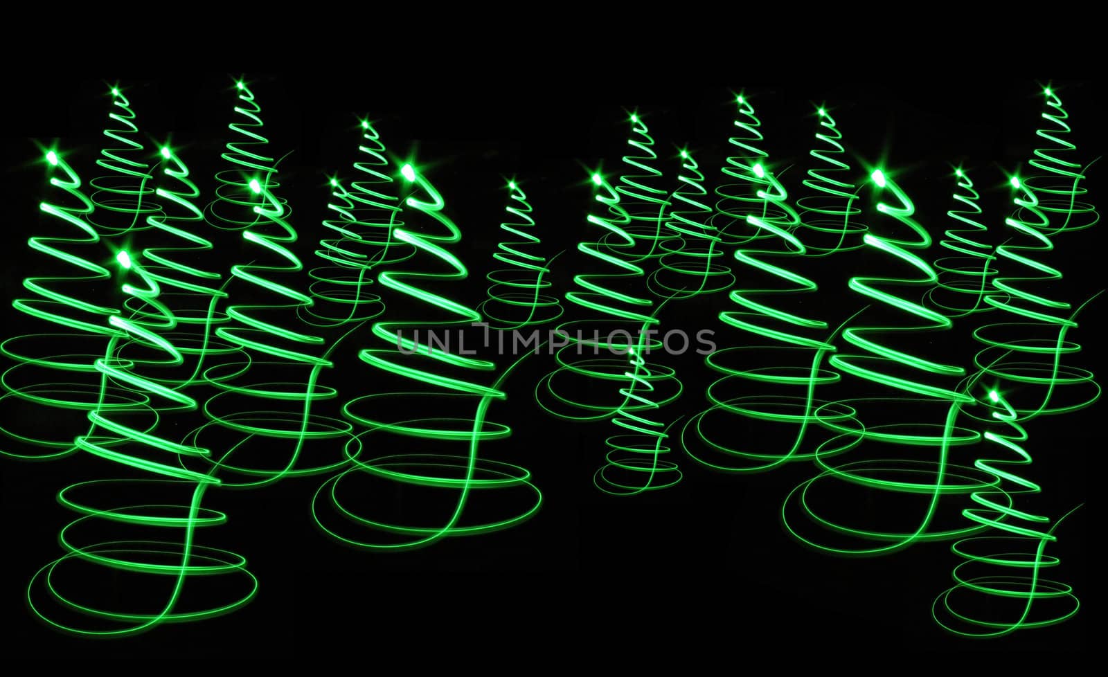 xmas tree (lights) on the black background