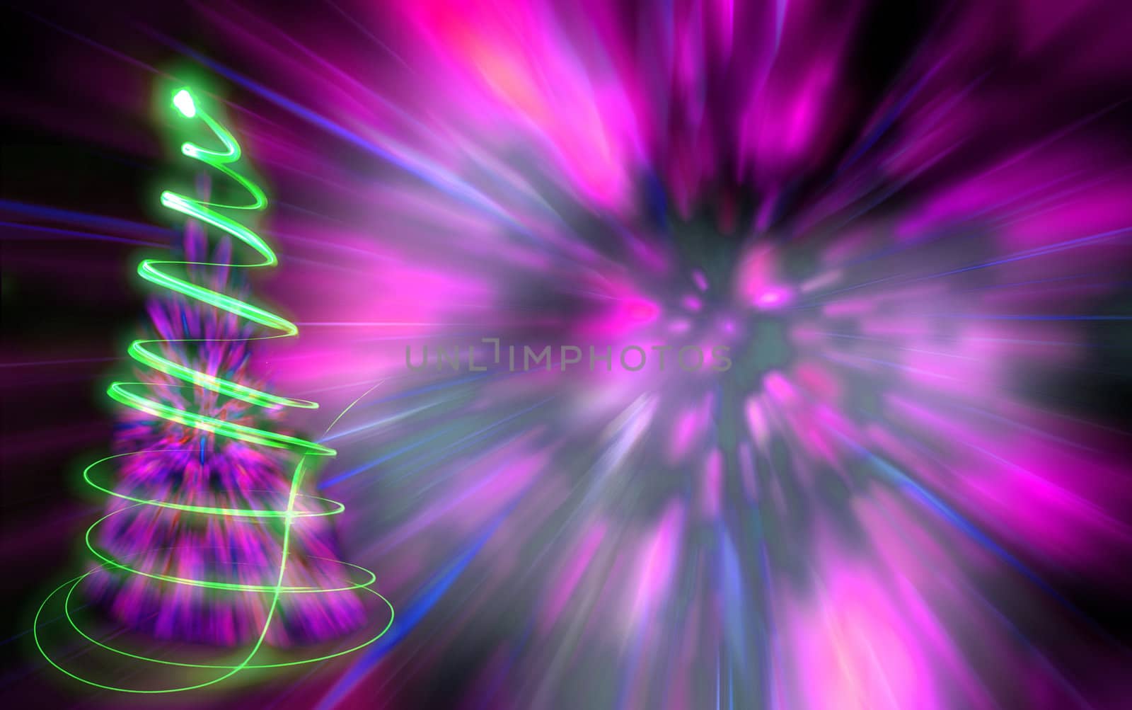 xmas tree (lights) on the color background