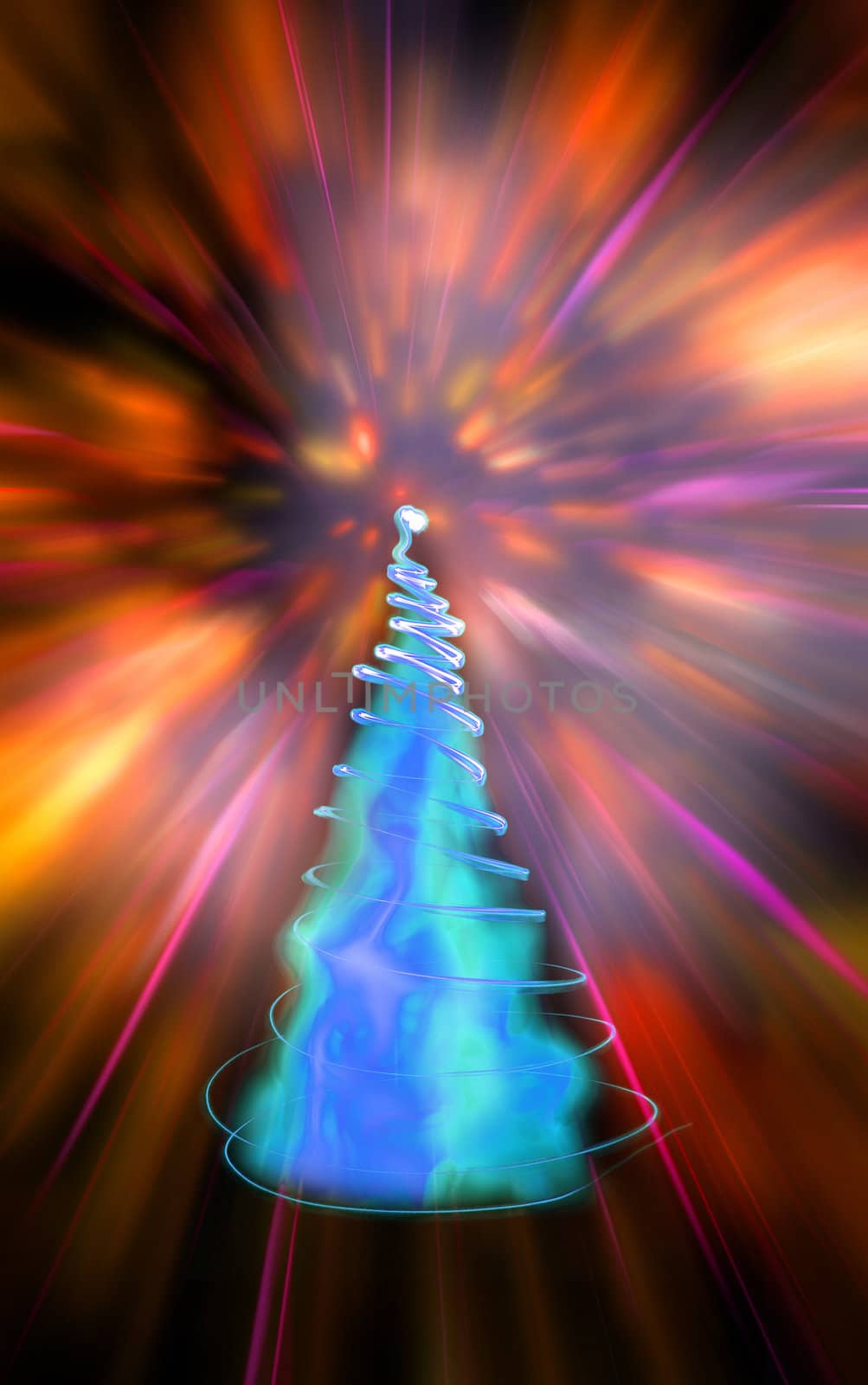 xmas tree (lights) on the color background