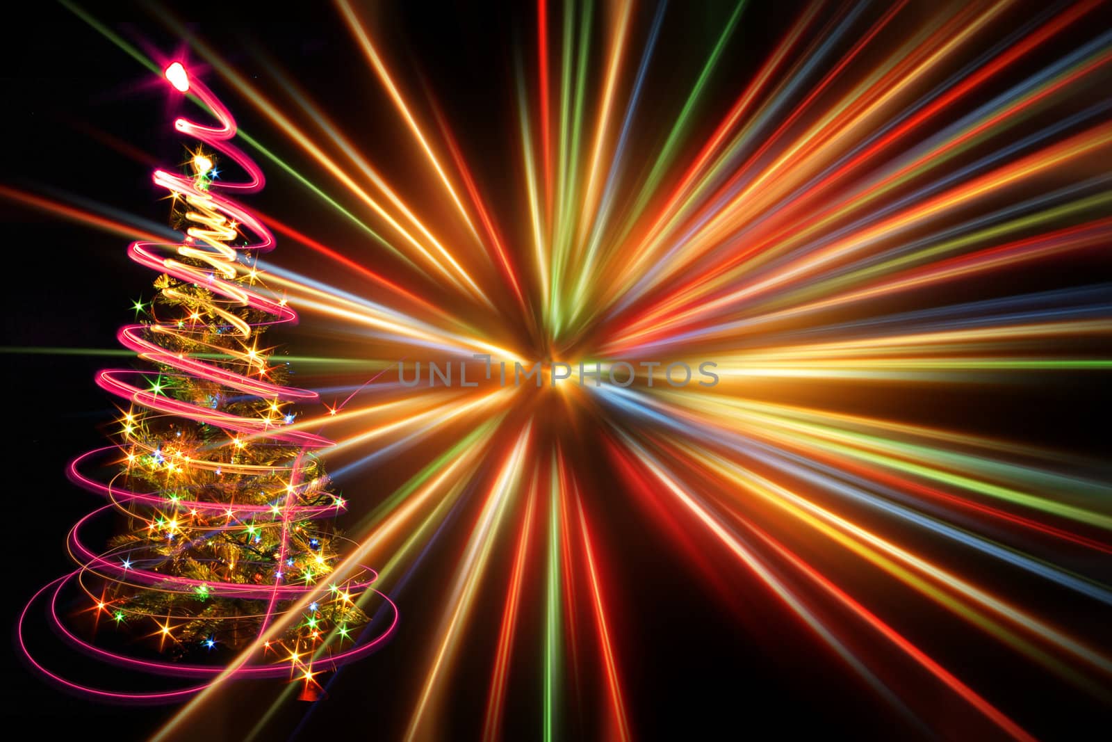 nice christmas background from the color lights