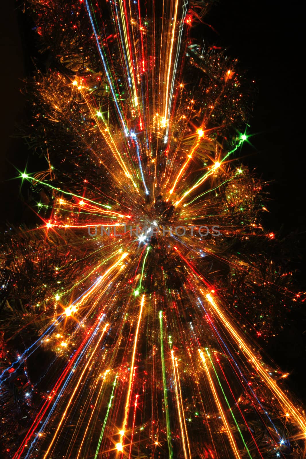 nice christmas color lights as holiday background