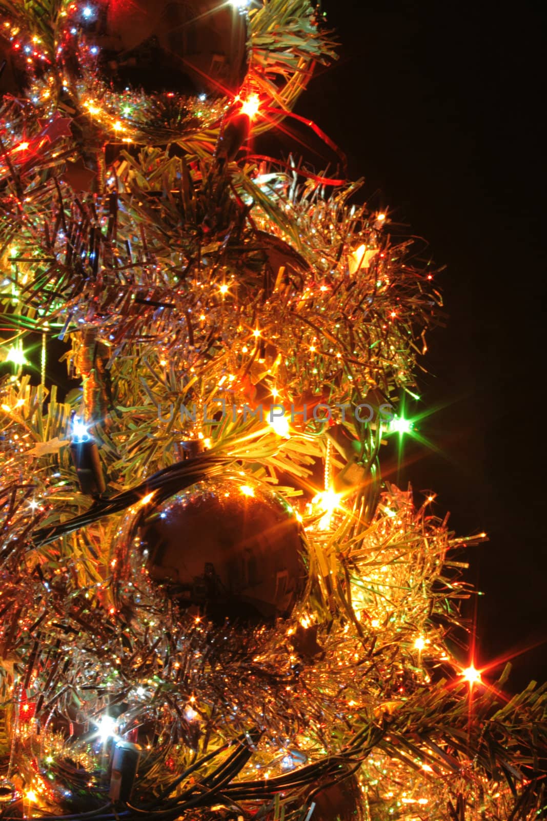 very nice christmas background with color lights