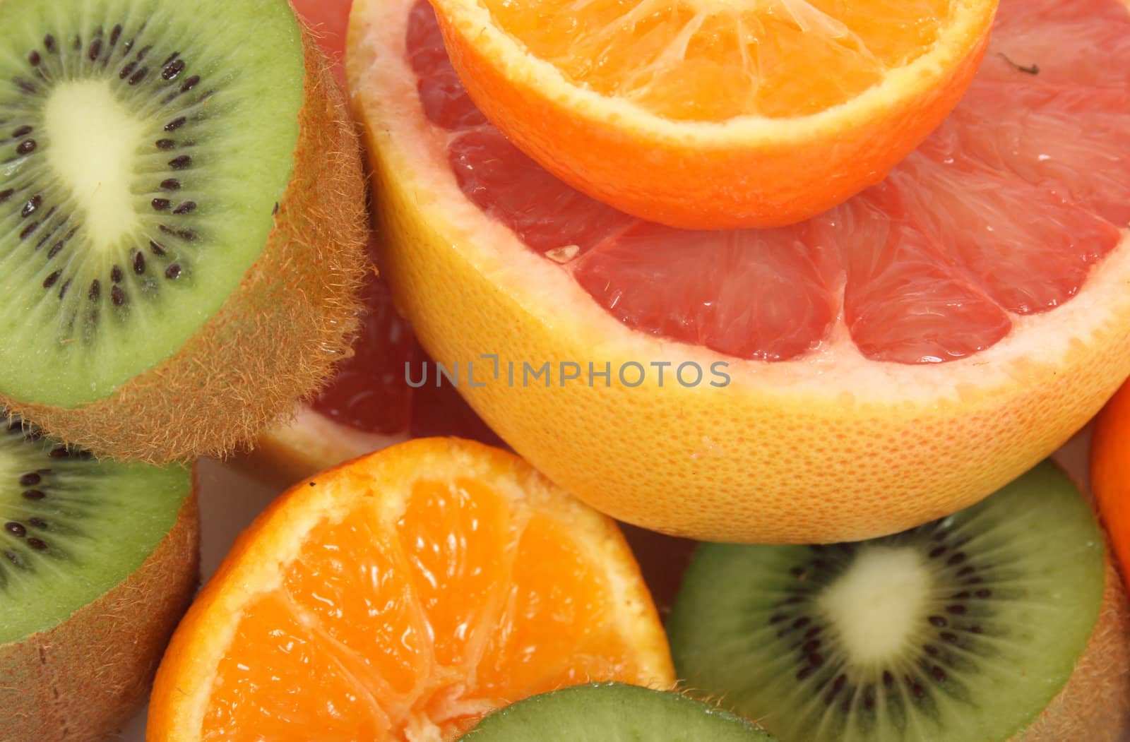 fresh fruits (kiwi orange etc..) as natural background