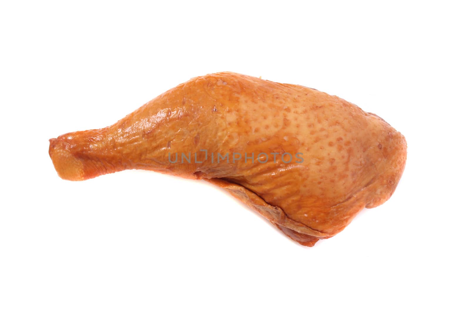 chicken leg isolated on the white background