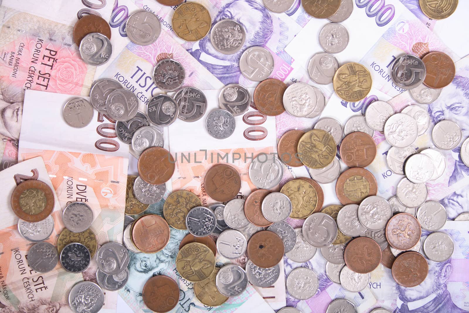 color czech money texture as finnancial background 