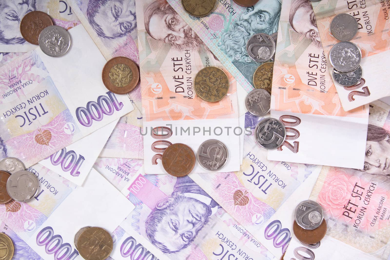 nice money background from the czech republic 