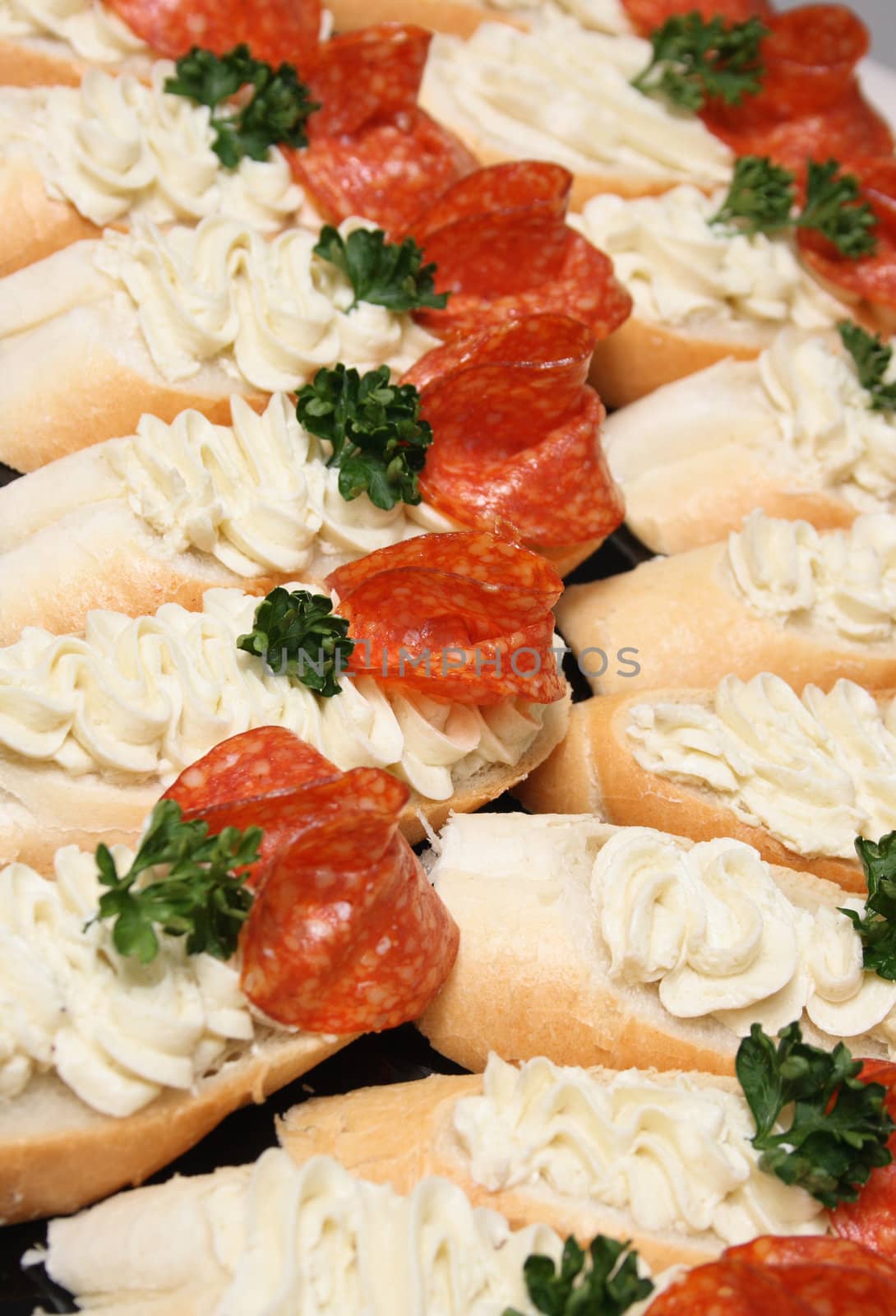 typical czech sandwiches  on the big party 