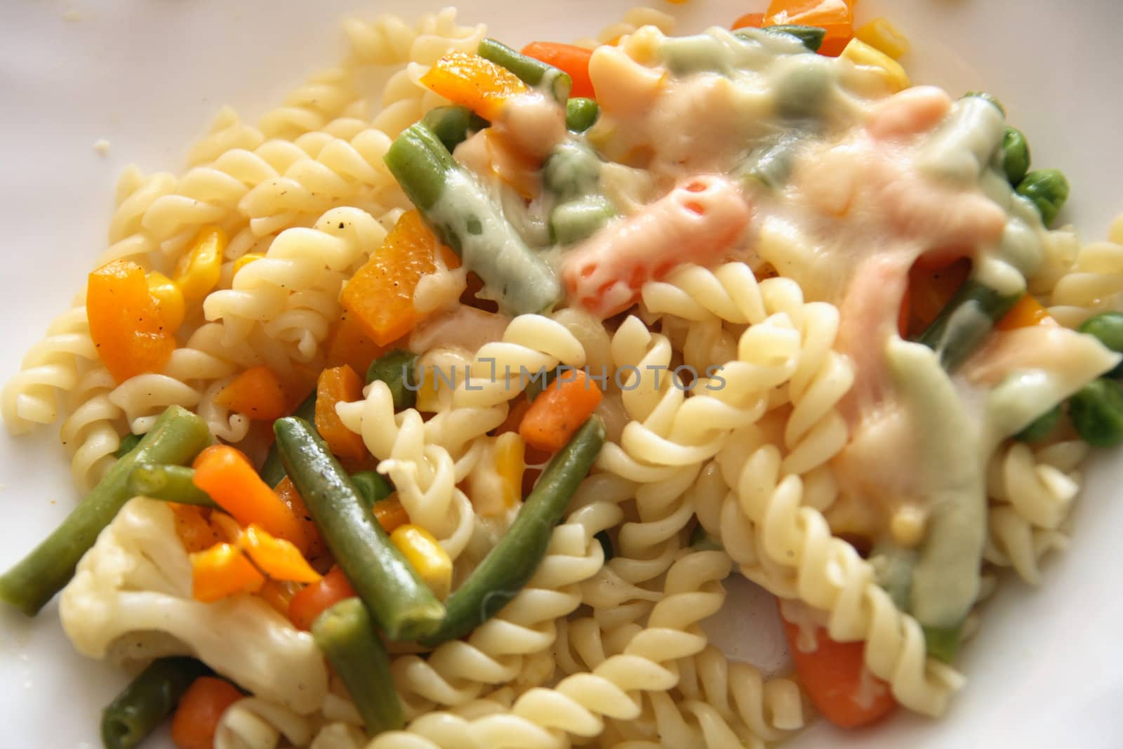 fresh diet dinner with cheese and vegetable