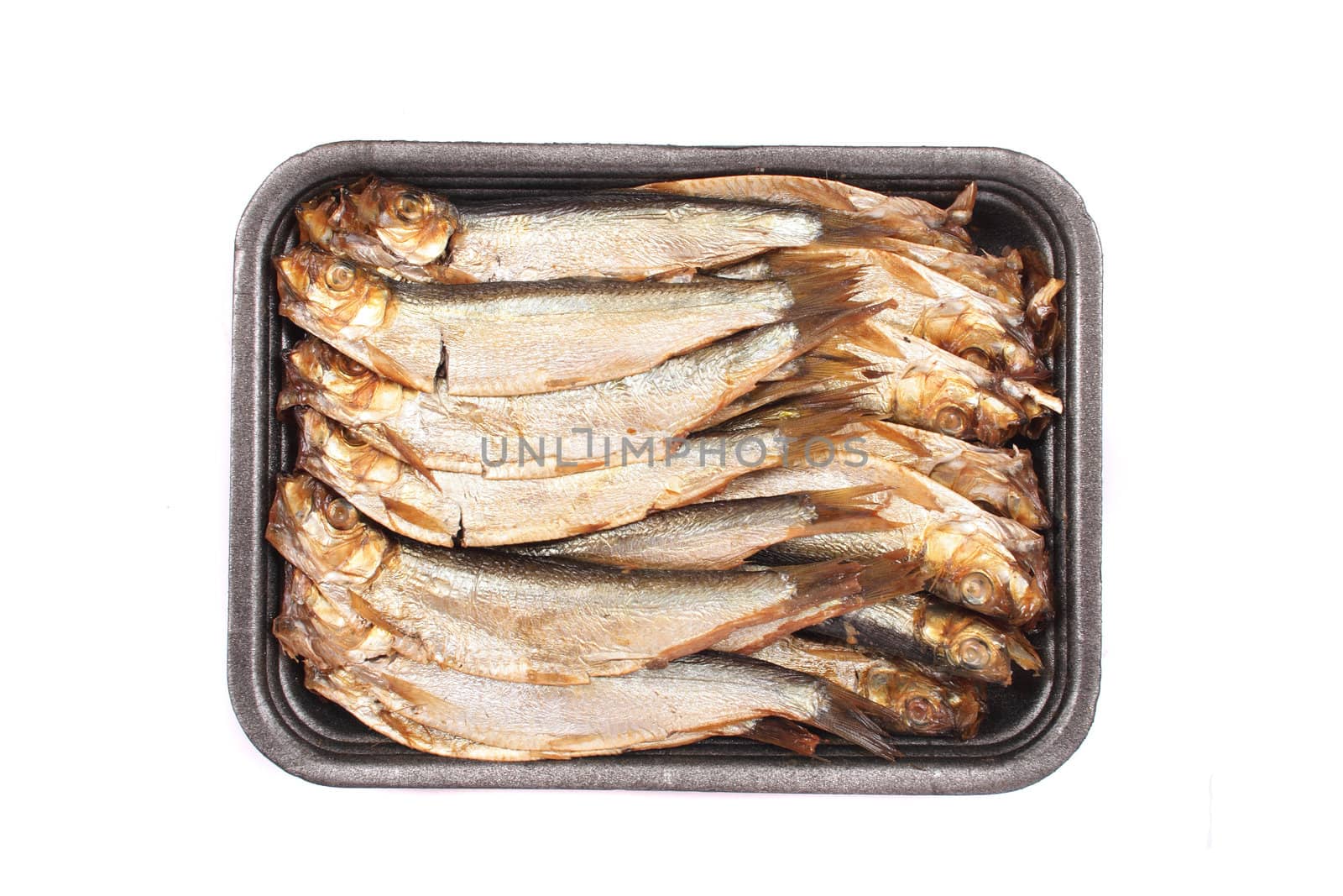 silver fishes - great seafood on the white background