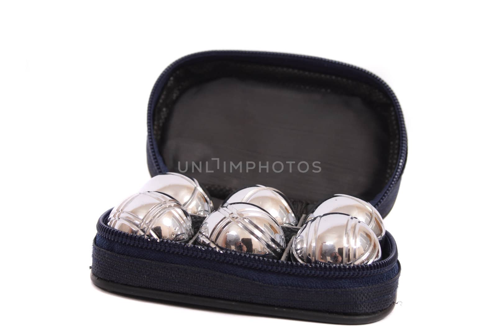 petanque - relax game from the europe on the white background