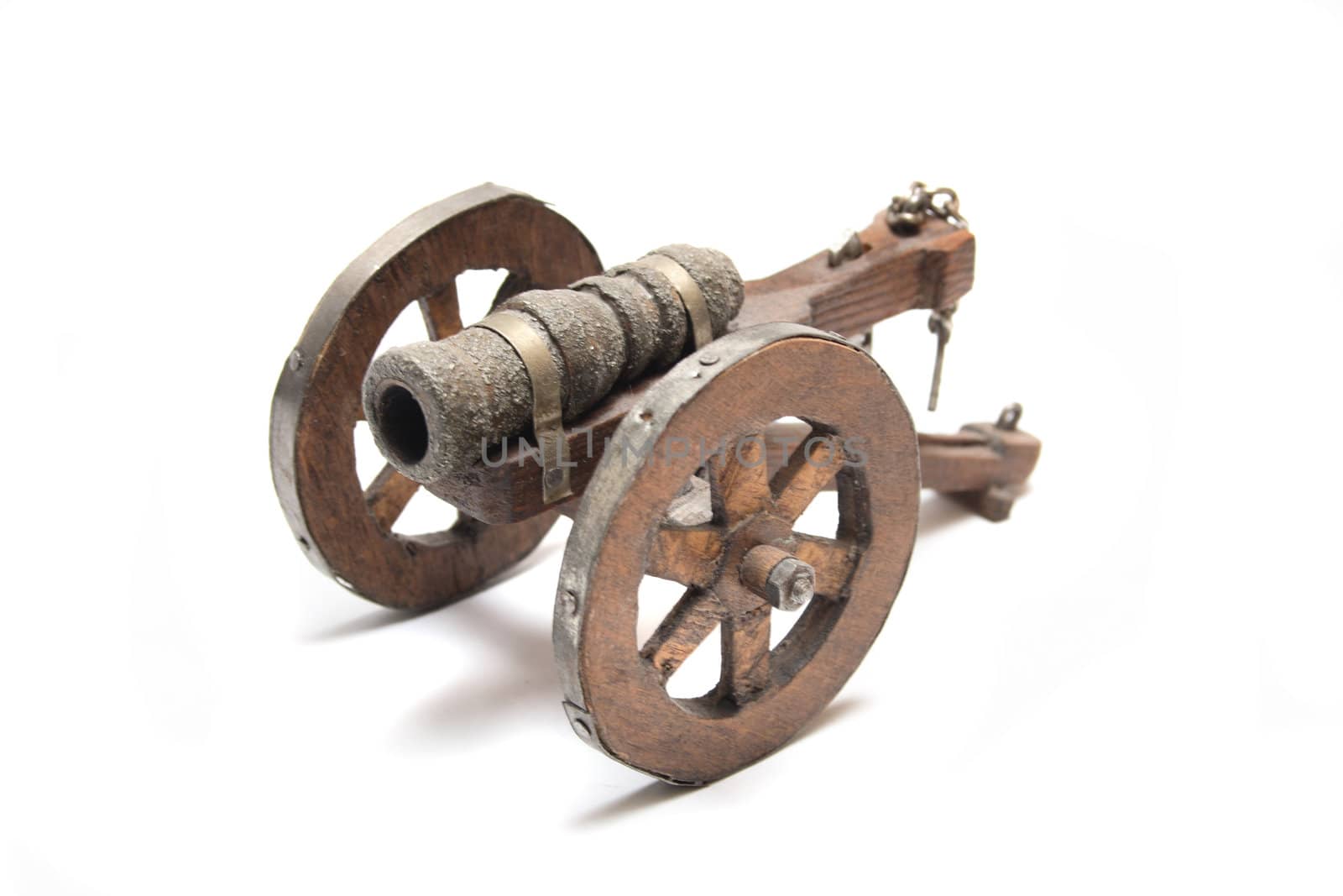 model of olda cannon on the white background 
