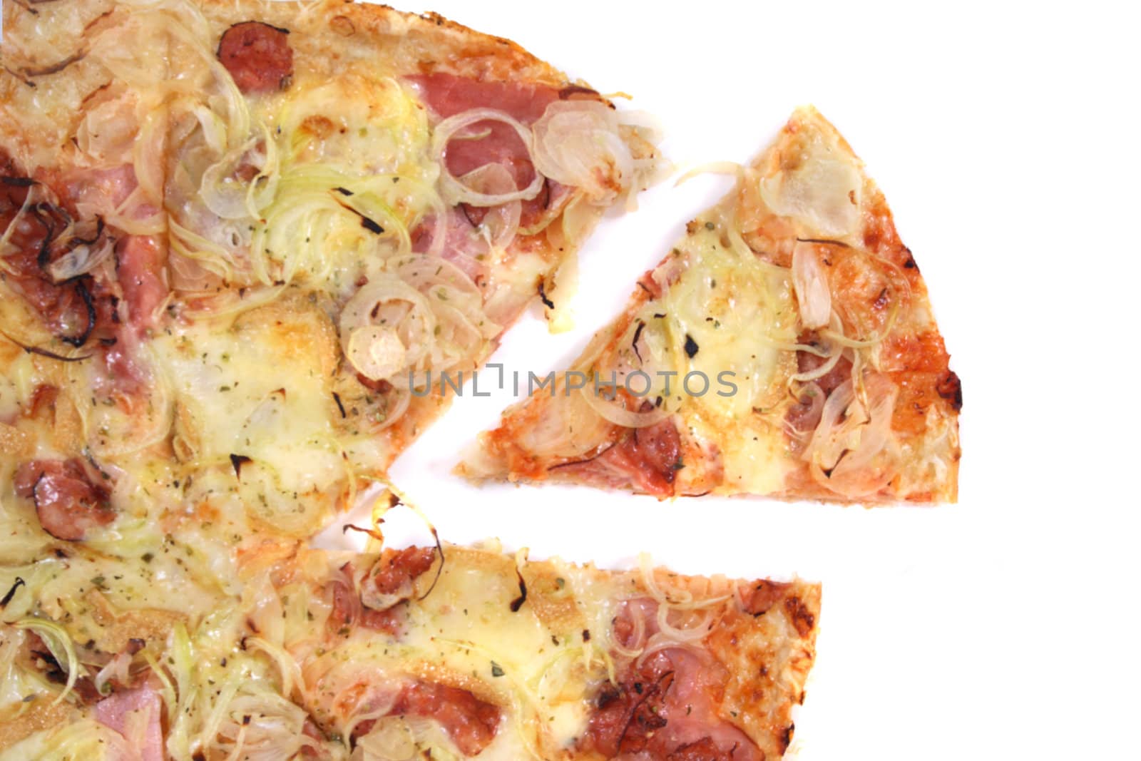 nice pizza background with cheese and onion 