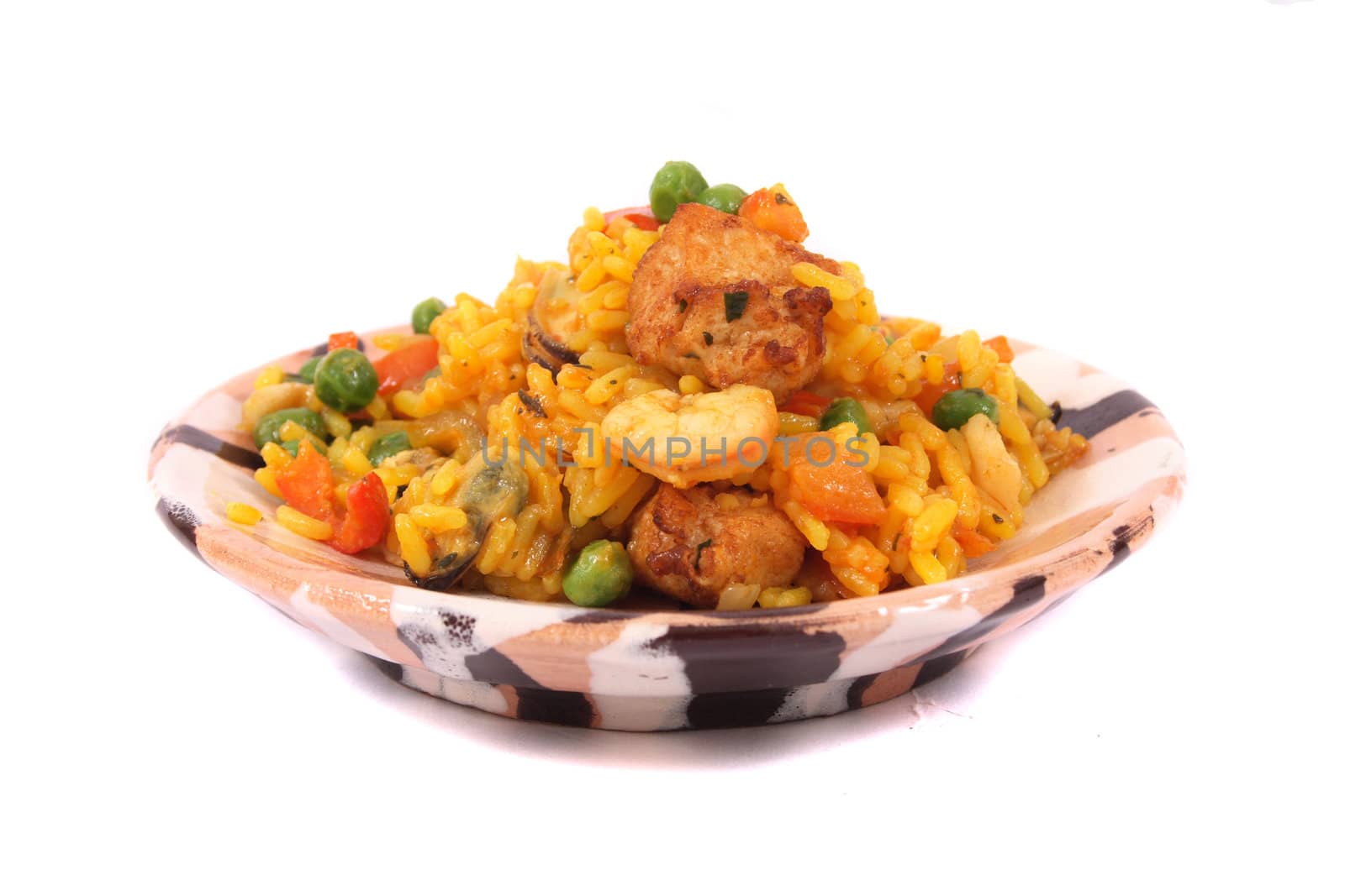 frech china food on the white background
