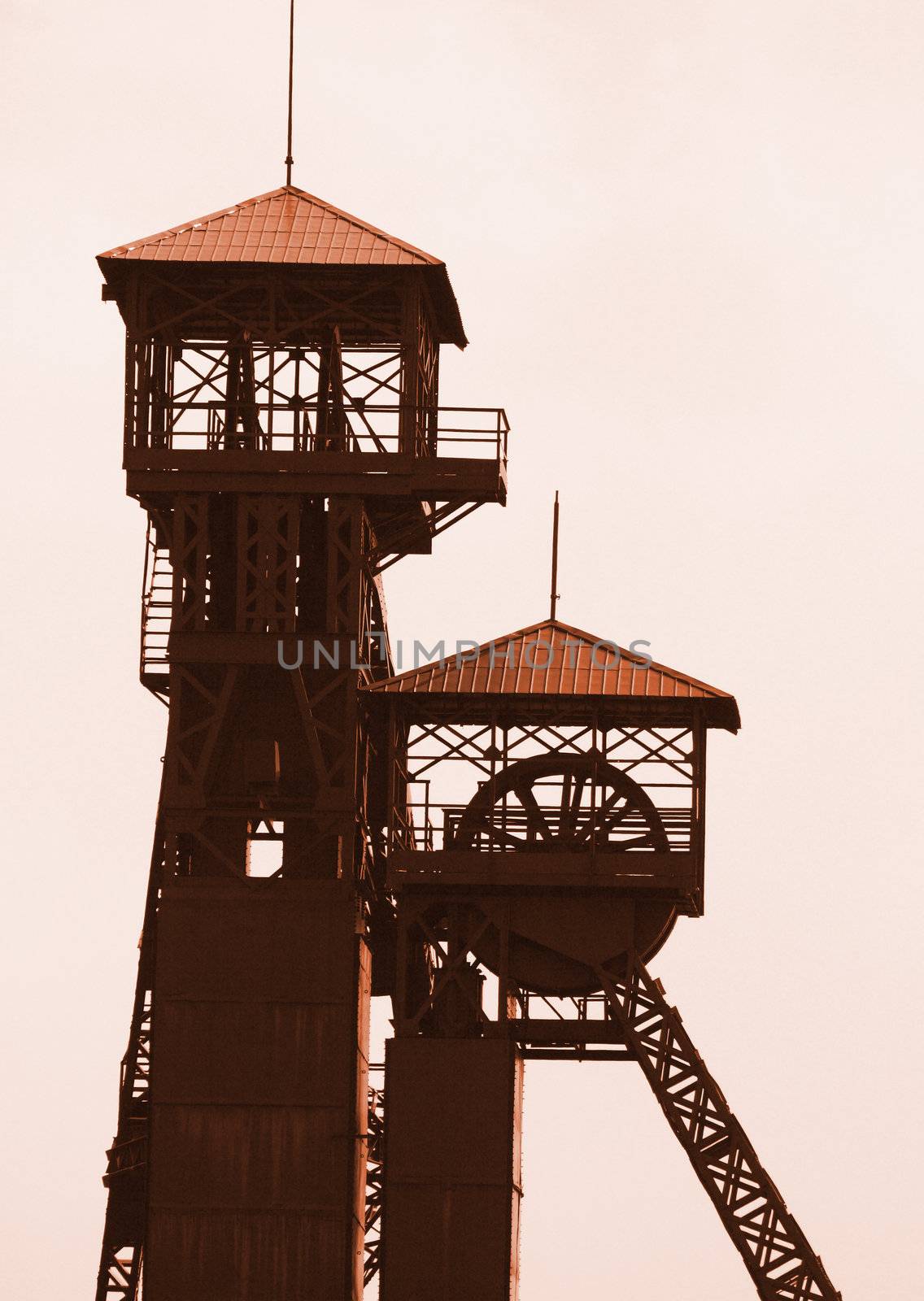 old mine tower from the city of Ostrava
