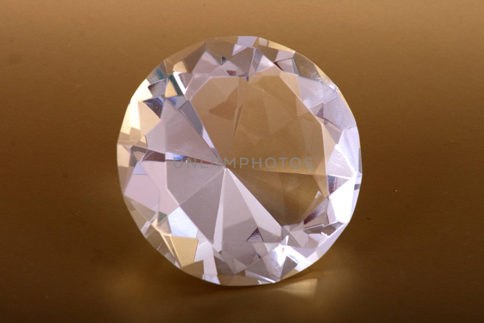 nice diamond on the golden background 