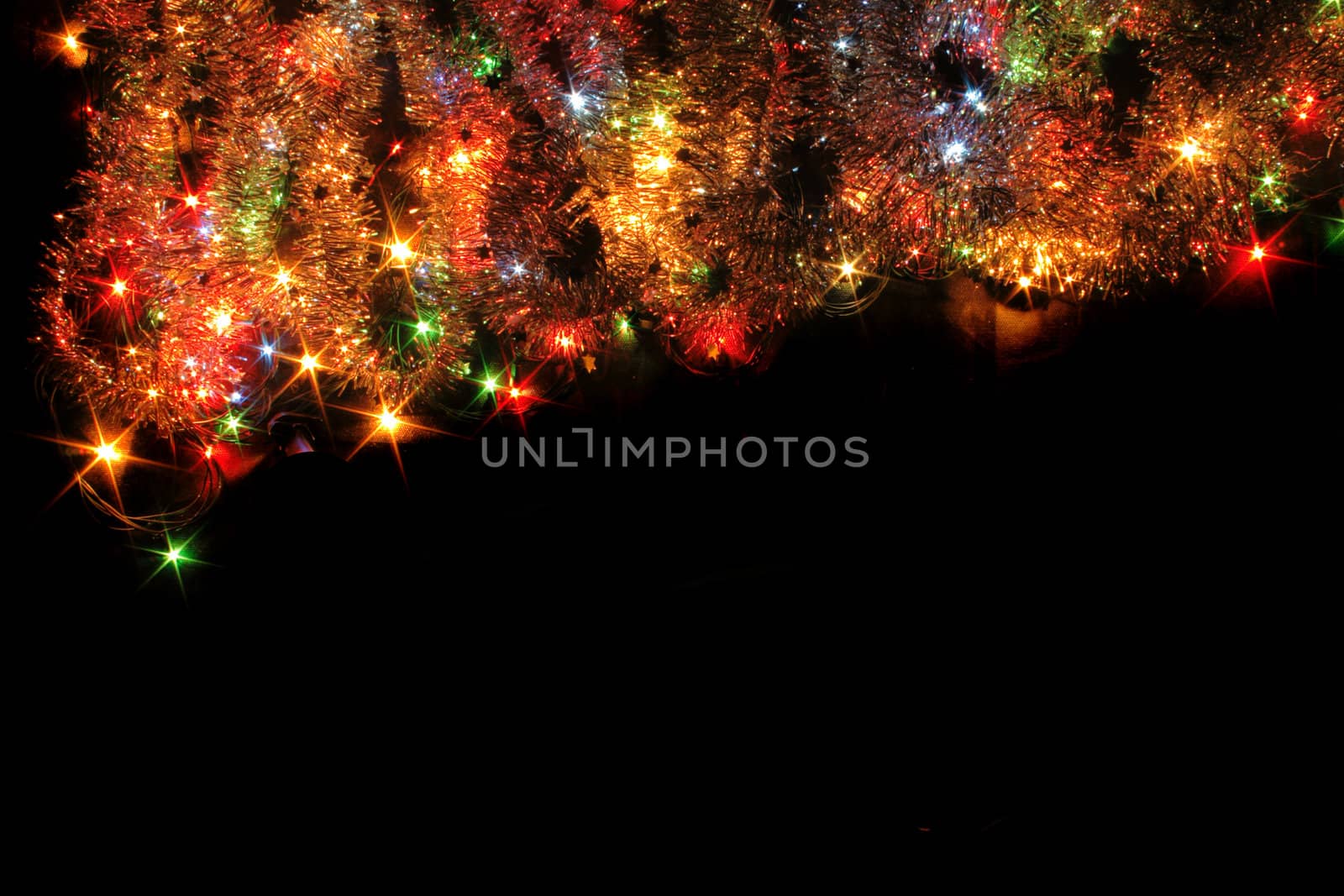 color xmas background on the black background