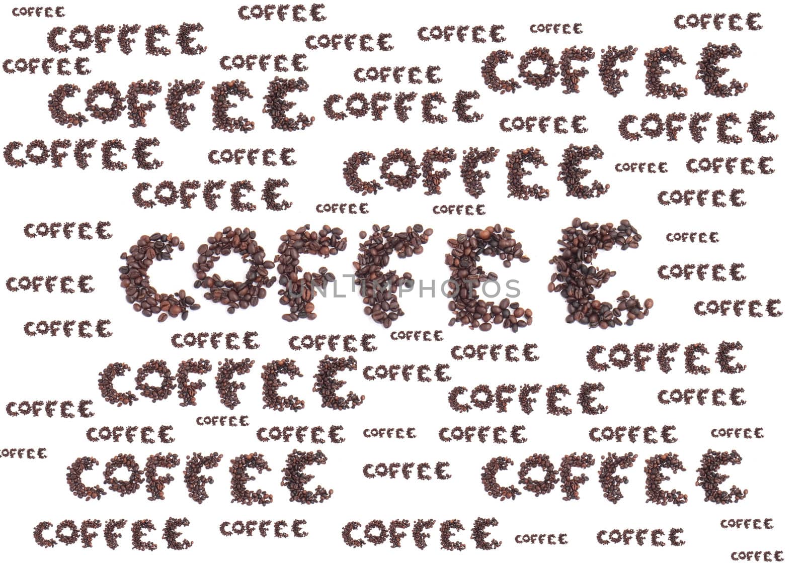 nice coffee background on the white background