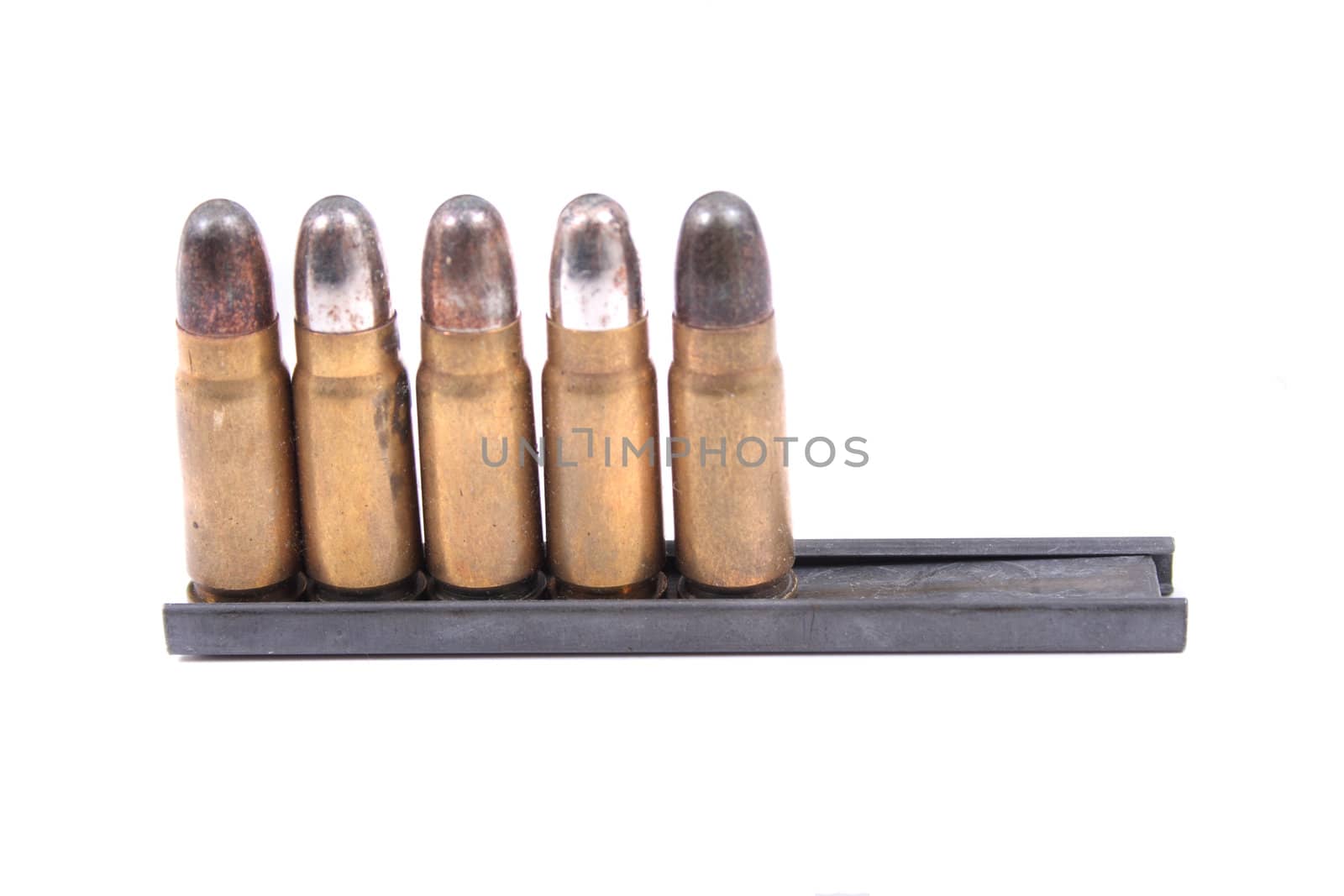 gun ammo isolated on the white background