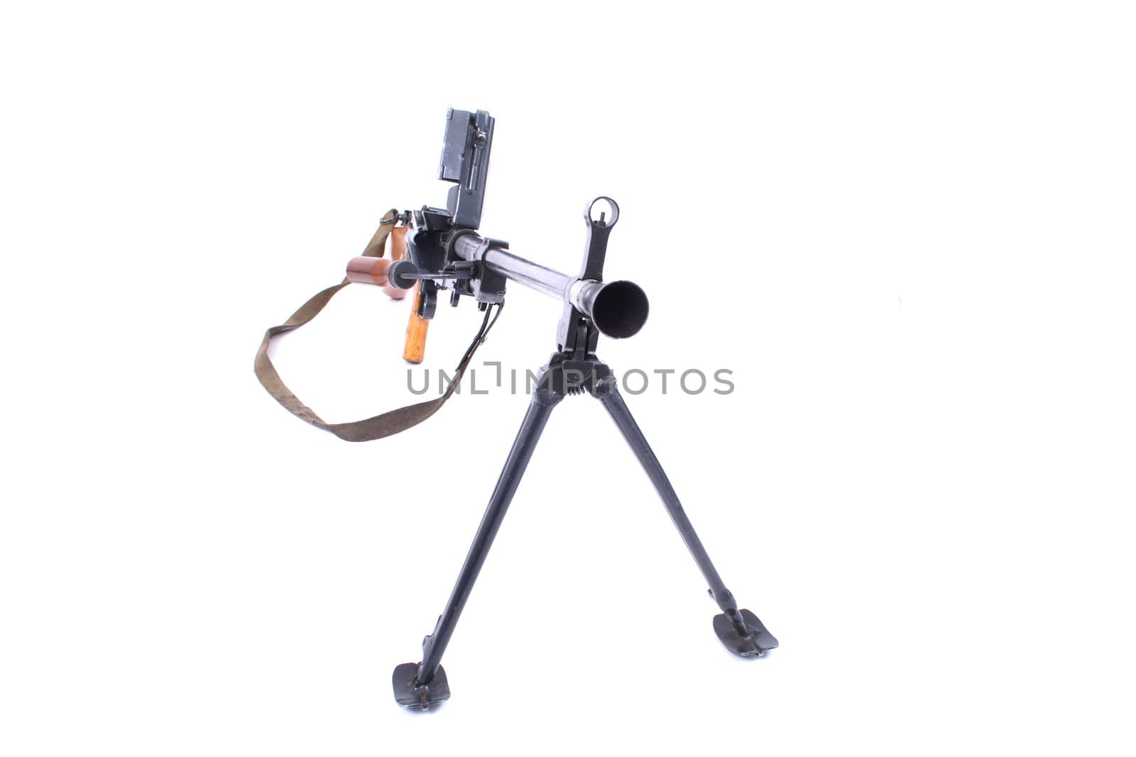 automatic gun isolated on the white background