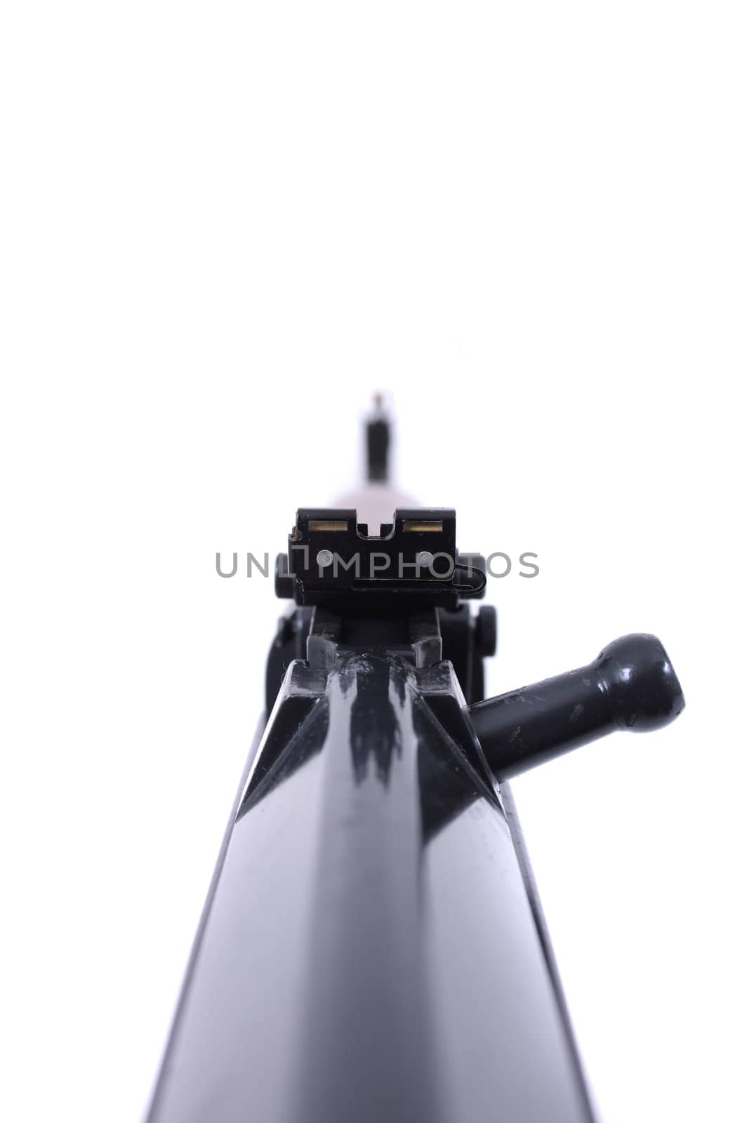 automatic gun isolated on the white background