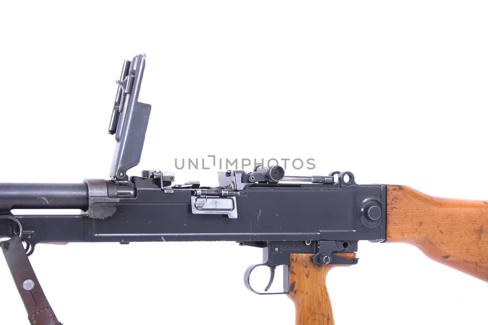 automatic gun isolated on the white background