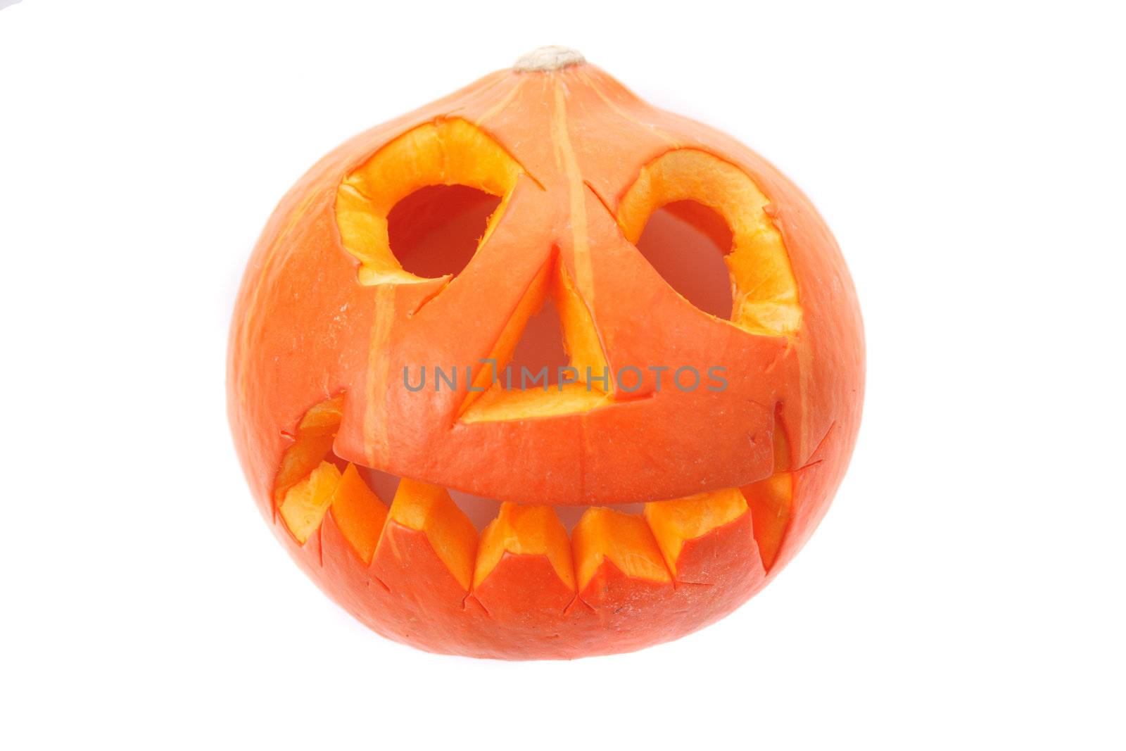 pumkin halloween symbol isolated on the white background