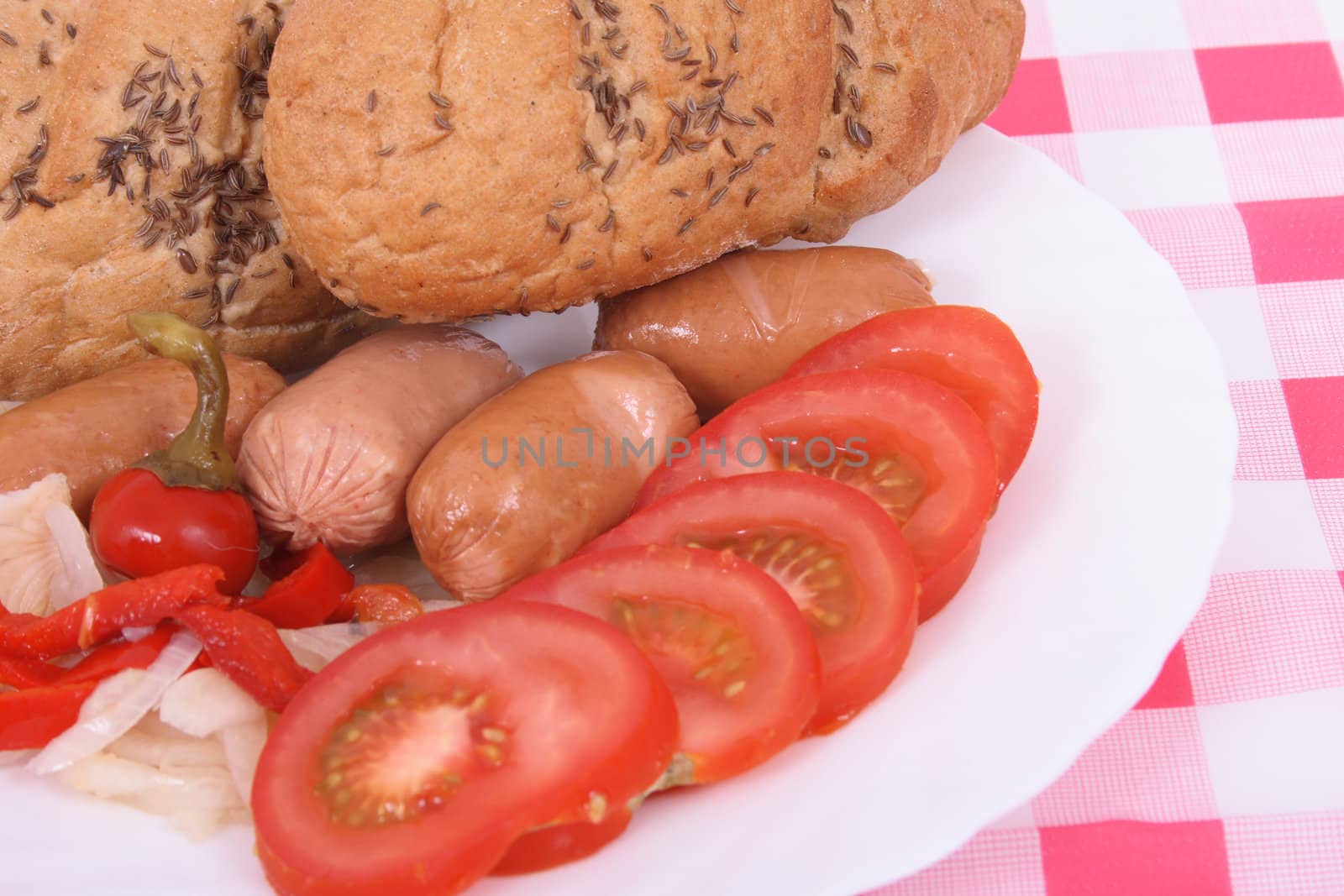 typical czech food after drink party named utopenci