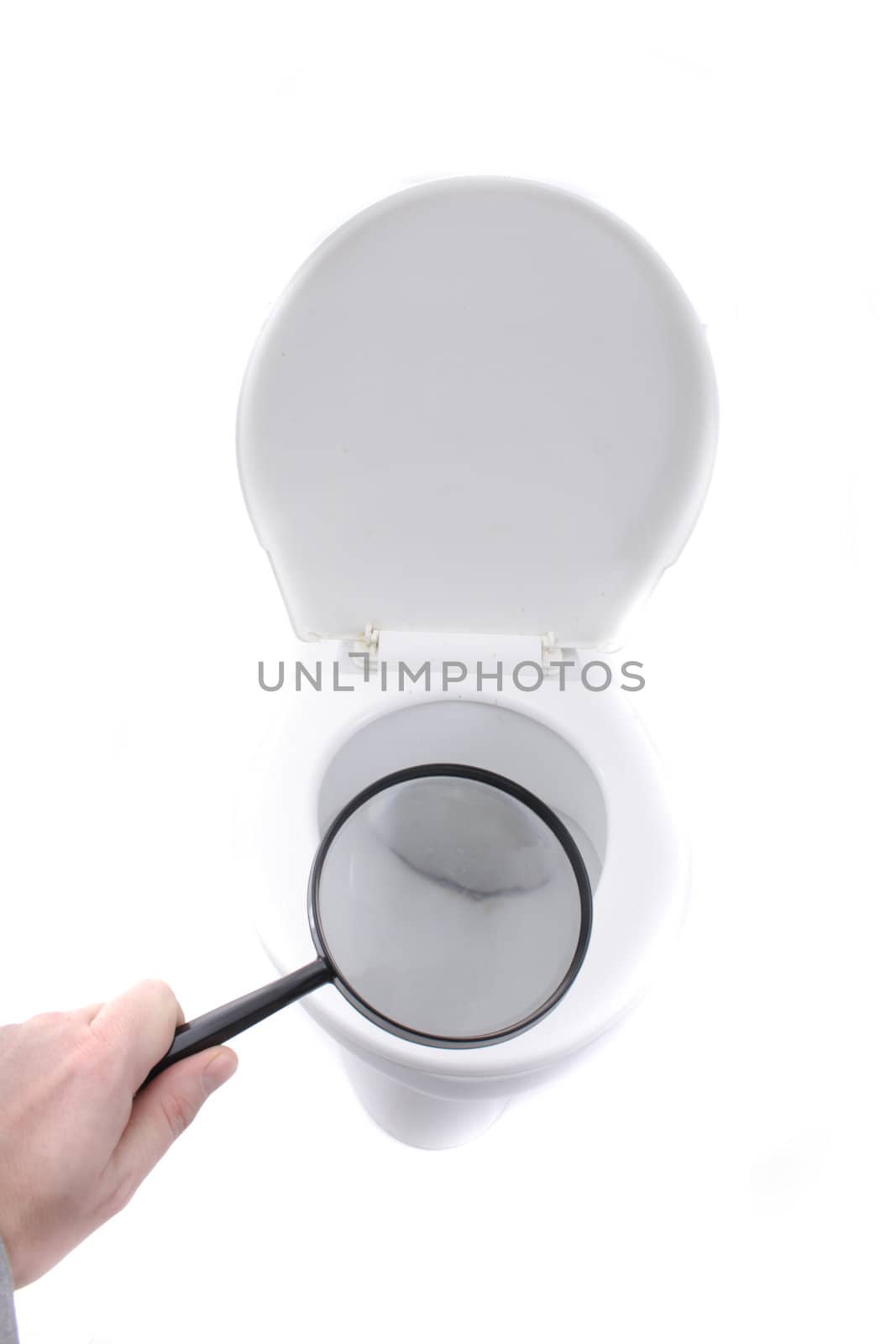 old toilet isolated on the white background