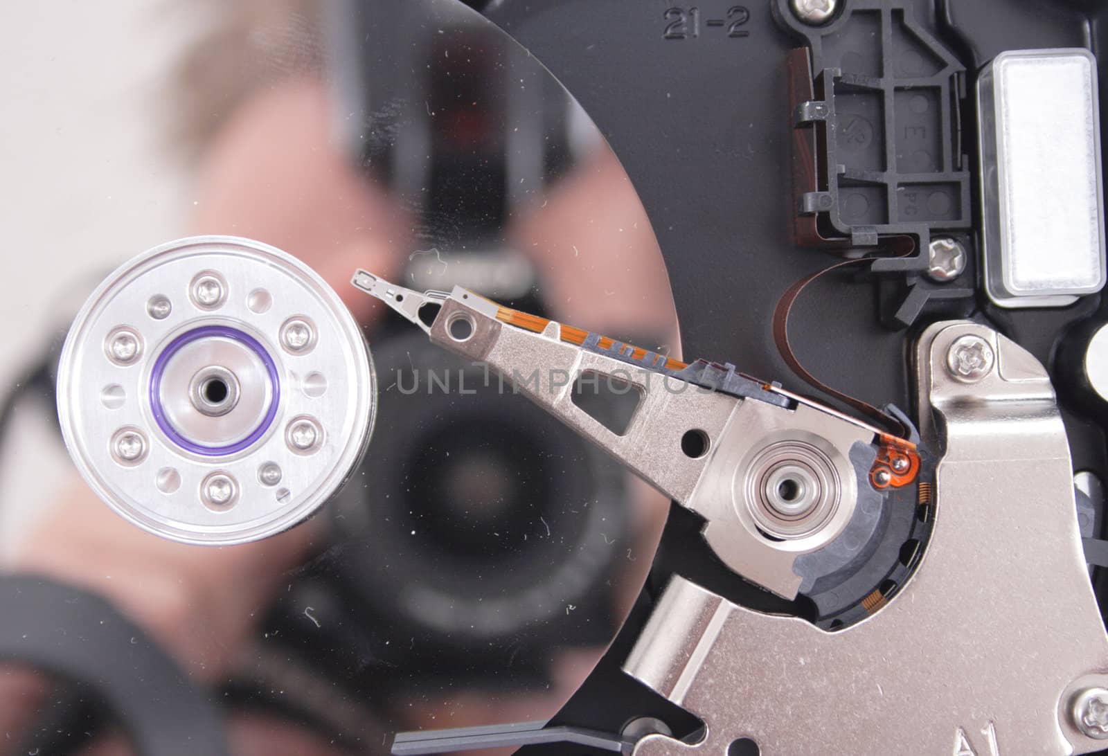 disk drive inside as nice technology background