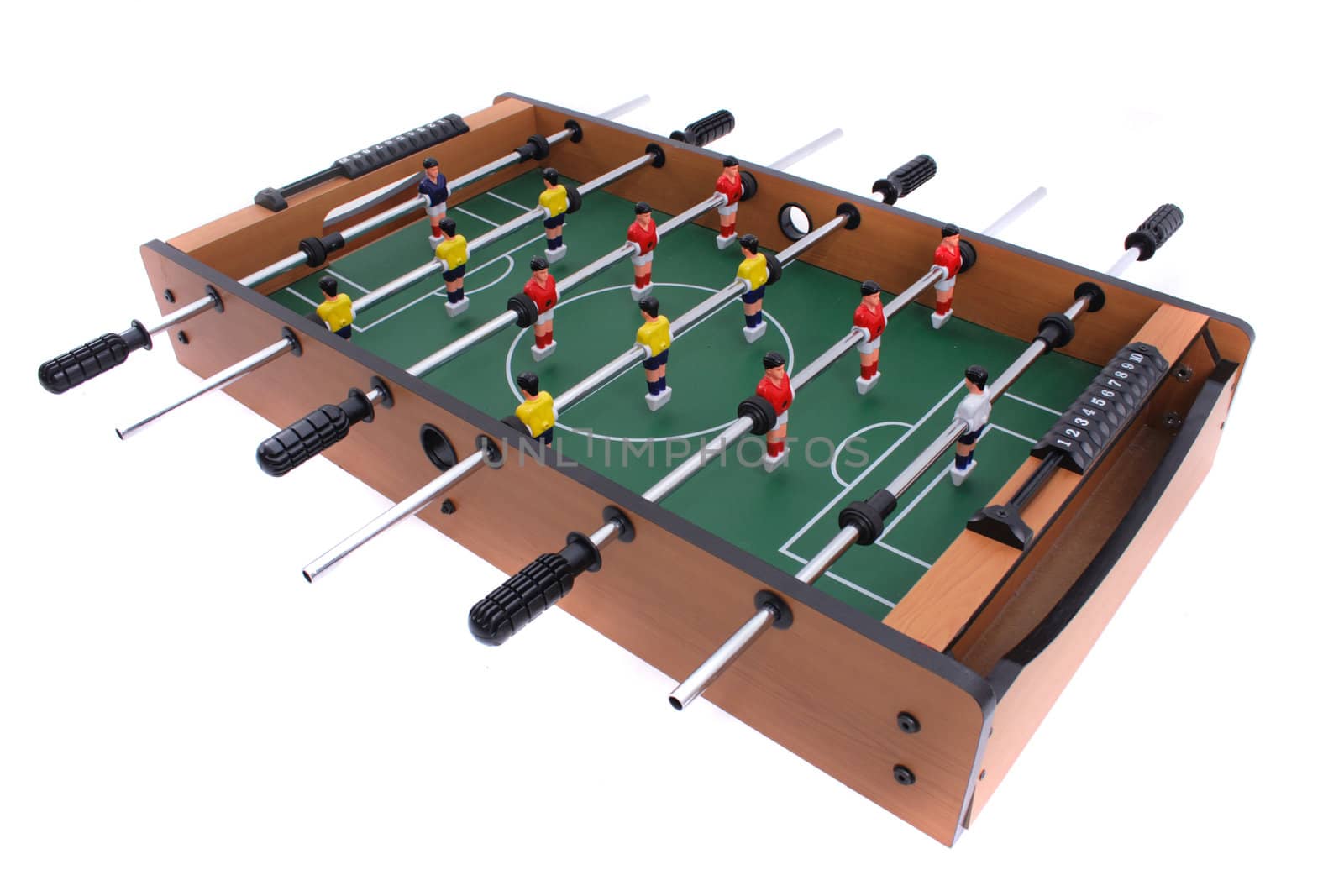 table soccer isolated on the white background