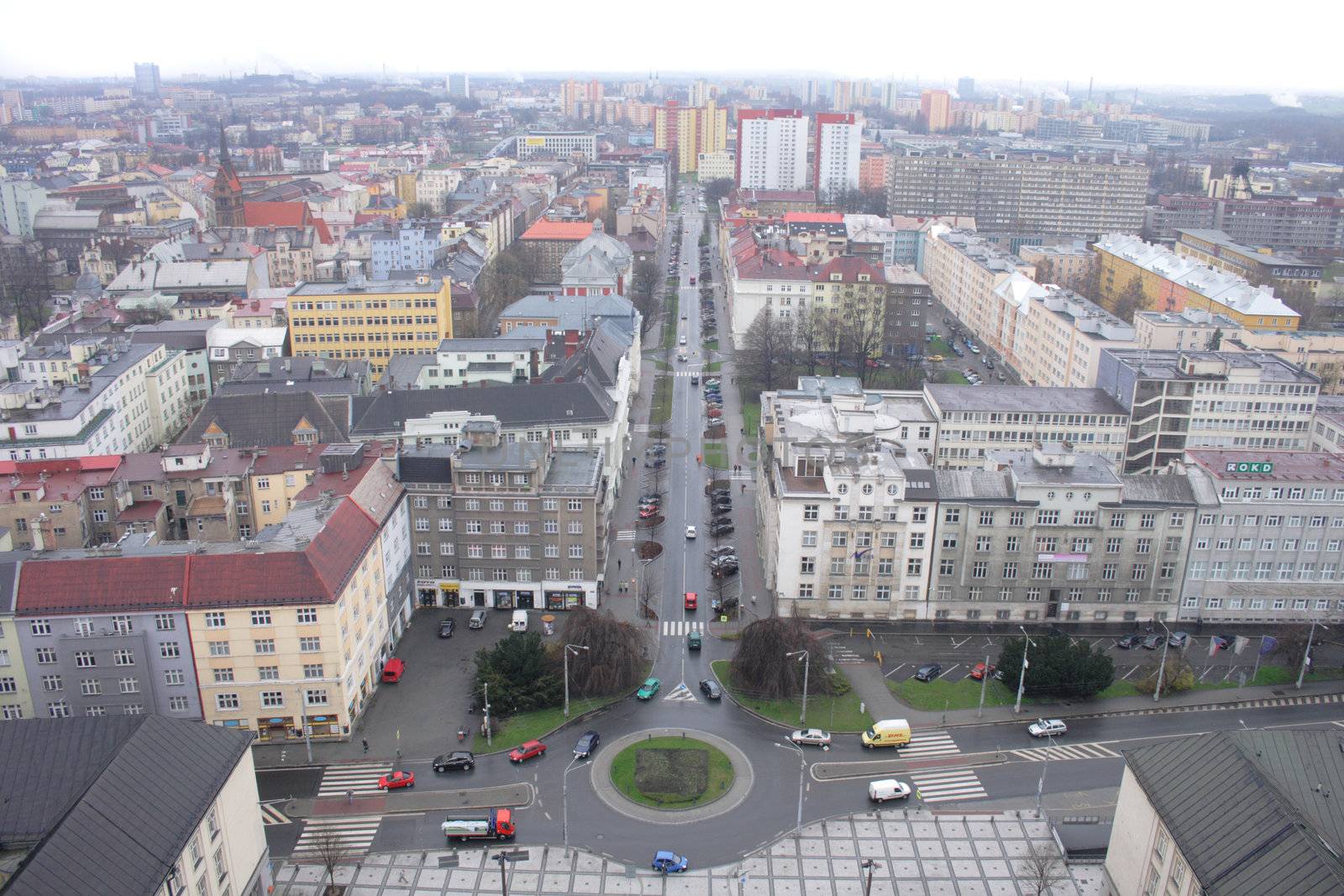 nice ostrava from the biggest city tower 