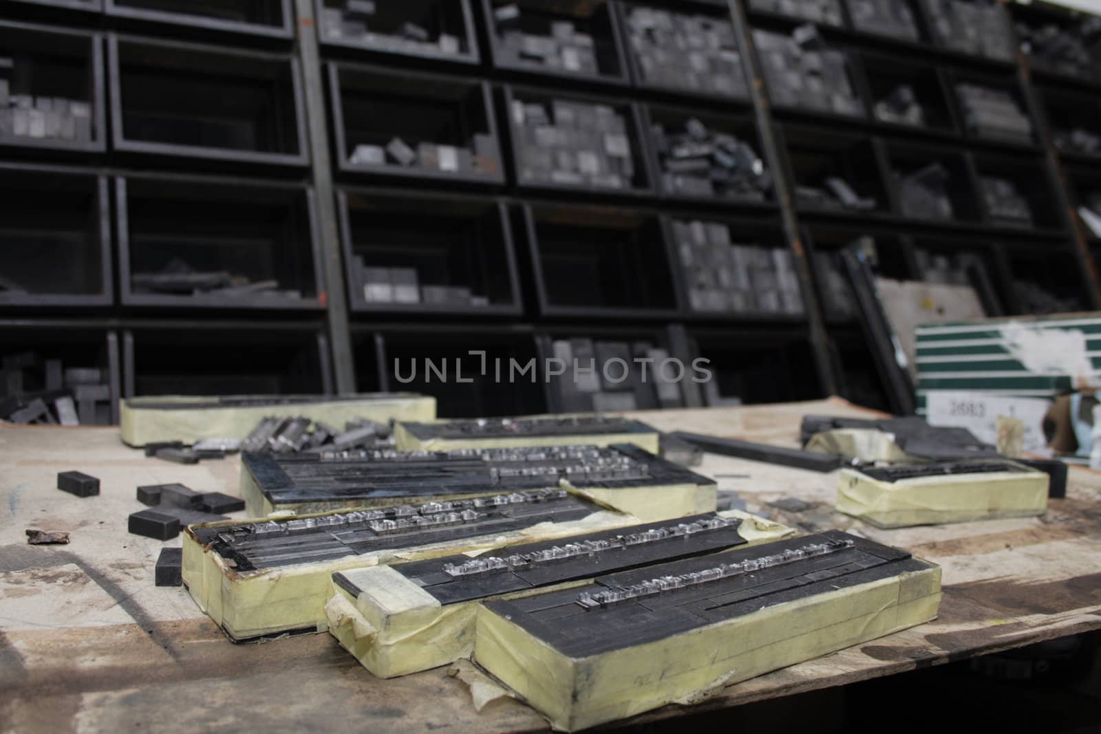 old book printer as ver nice technology background