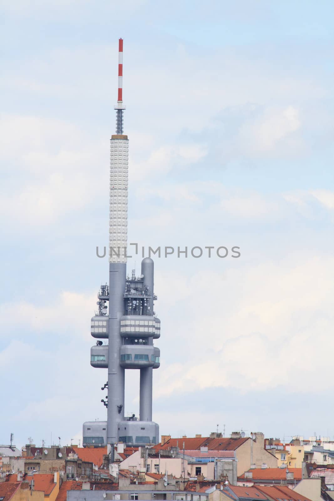 tv and gsm tower in the Prague 