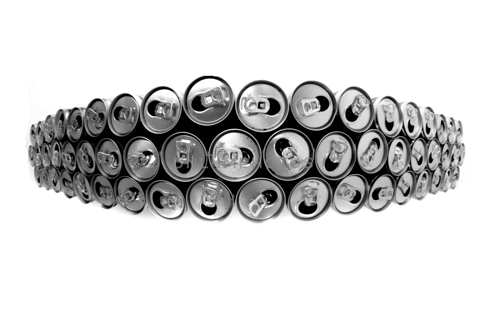 empty cans isolated on the white background