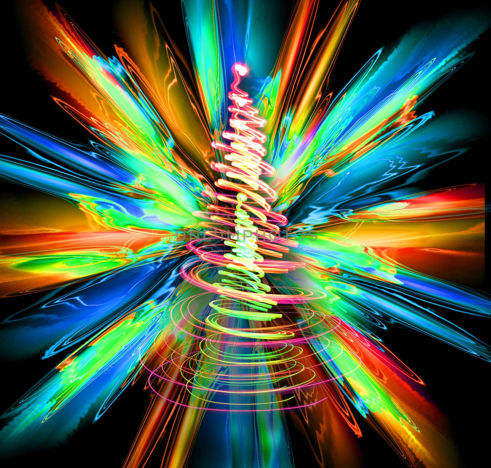 nice christmas tree from the colors lights 