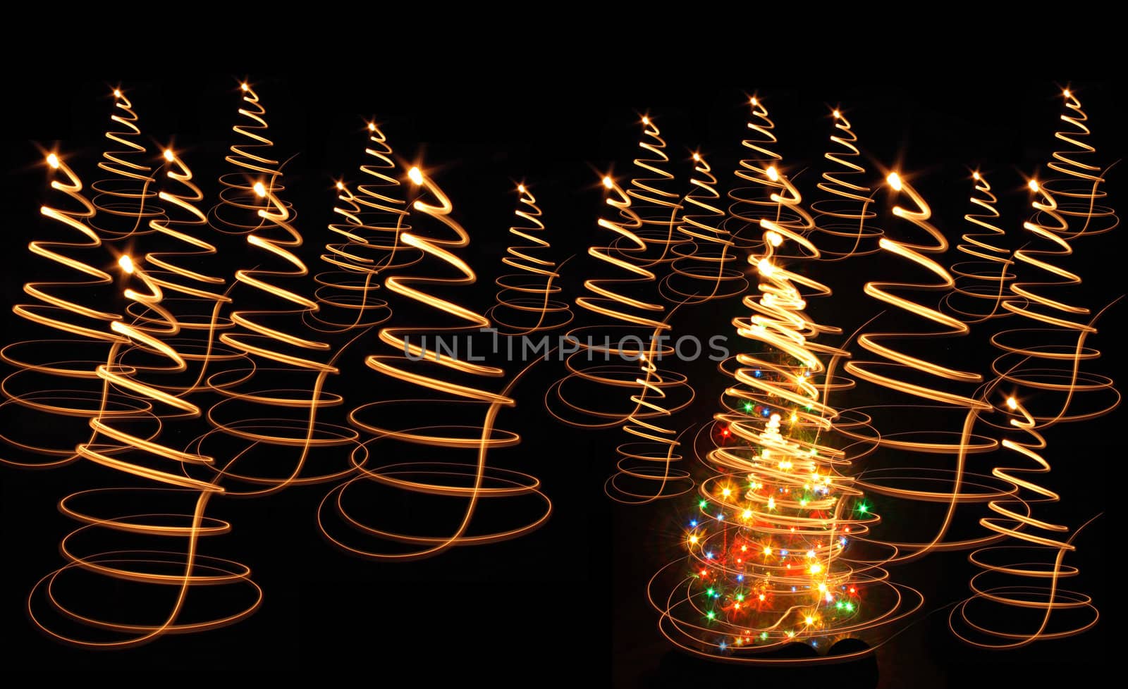 nice christmas tree from the colors lights 