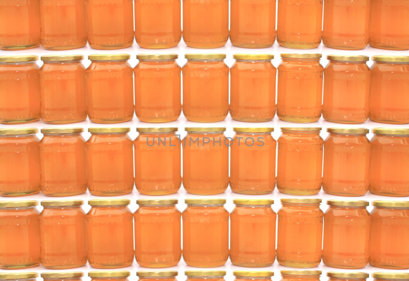 glasses with honey as nice food background