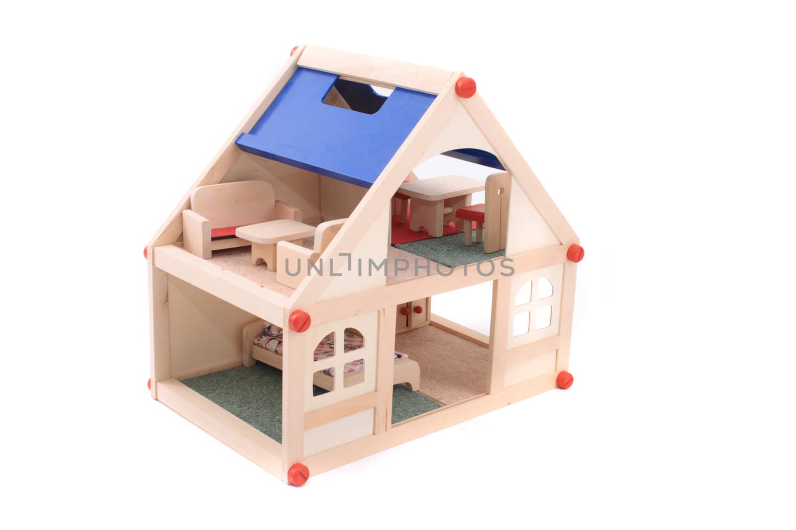 nice house toy isolated on the white background